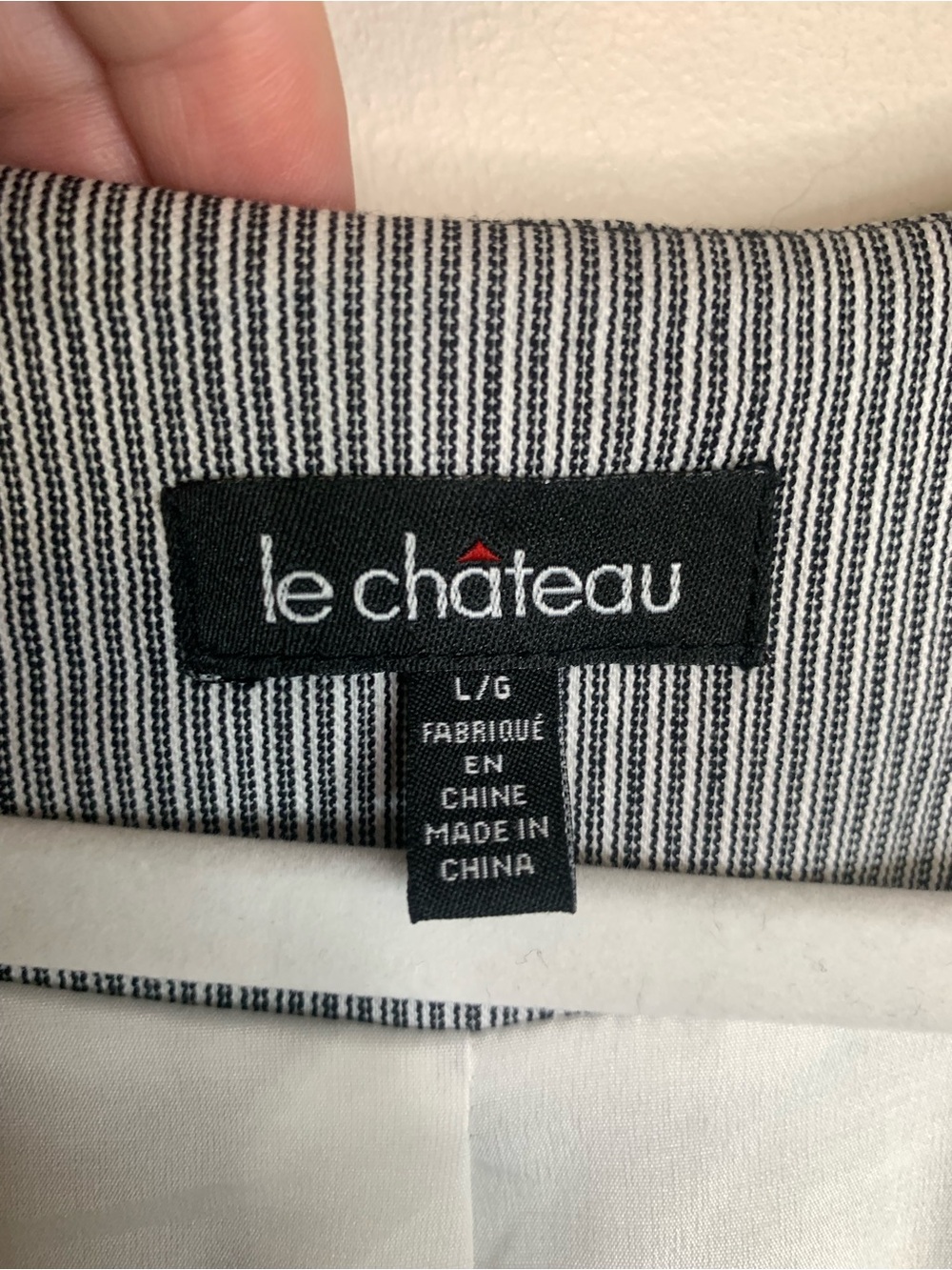 le château Y2K Pinstripe Gray Double-Breasted Vest L - Picture 4 of 13
